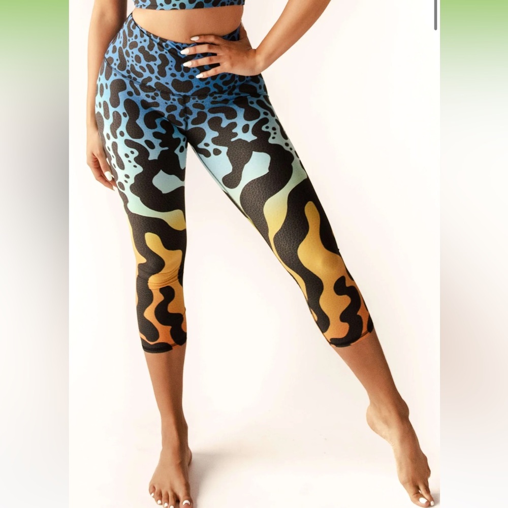 New Yoga Democracy Natures Poison Animal Printed Yoga Crops Cropped Leggings‎